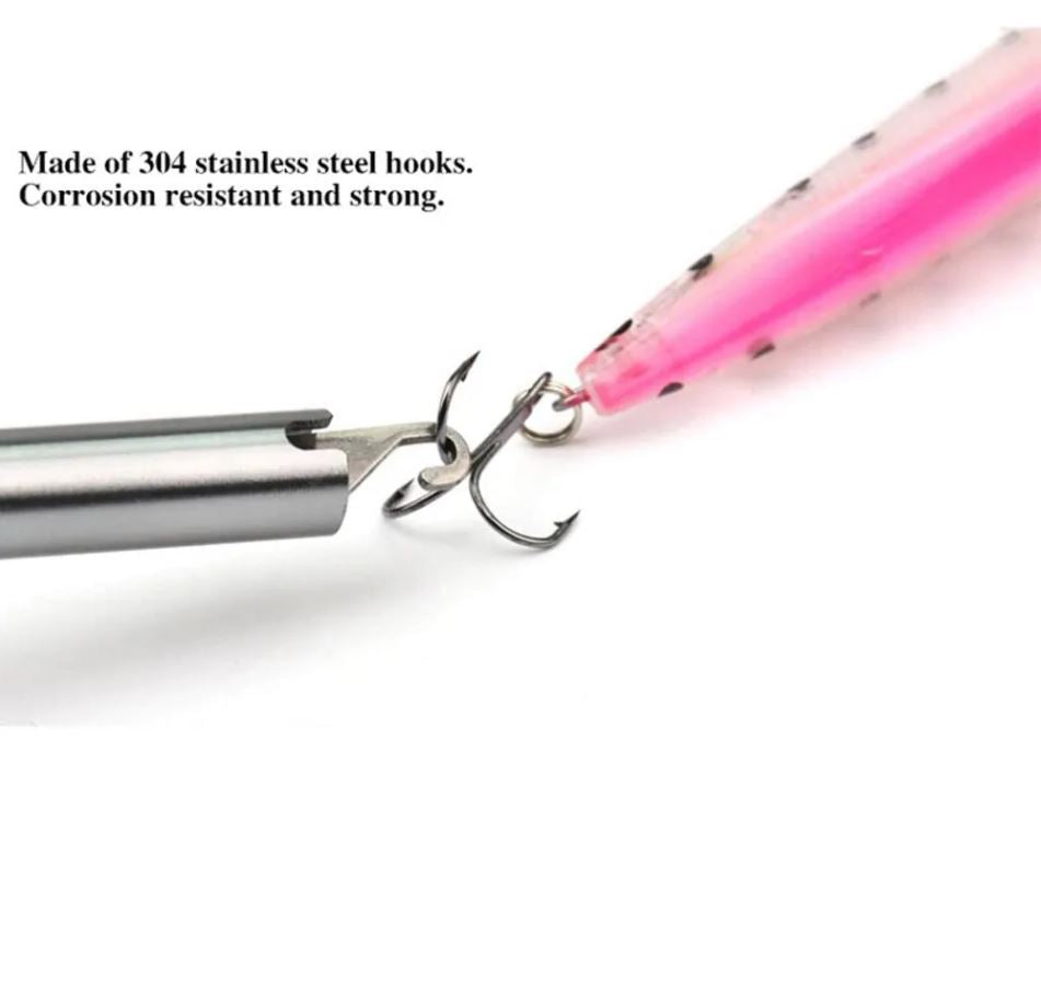 T-Type Fishing Hook Remover with Aluminum Shaft