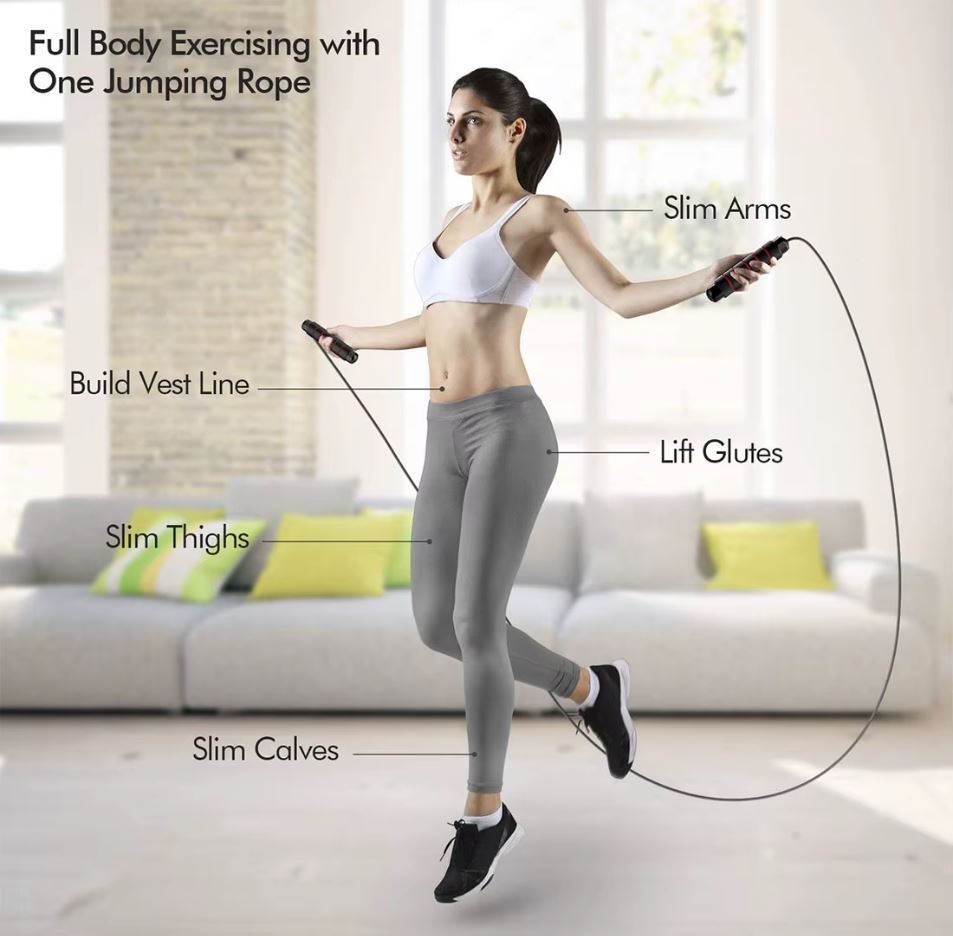 Steel-Wire Speed Jump Rope with Ball Bearings