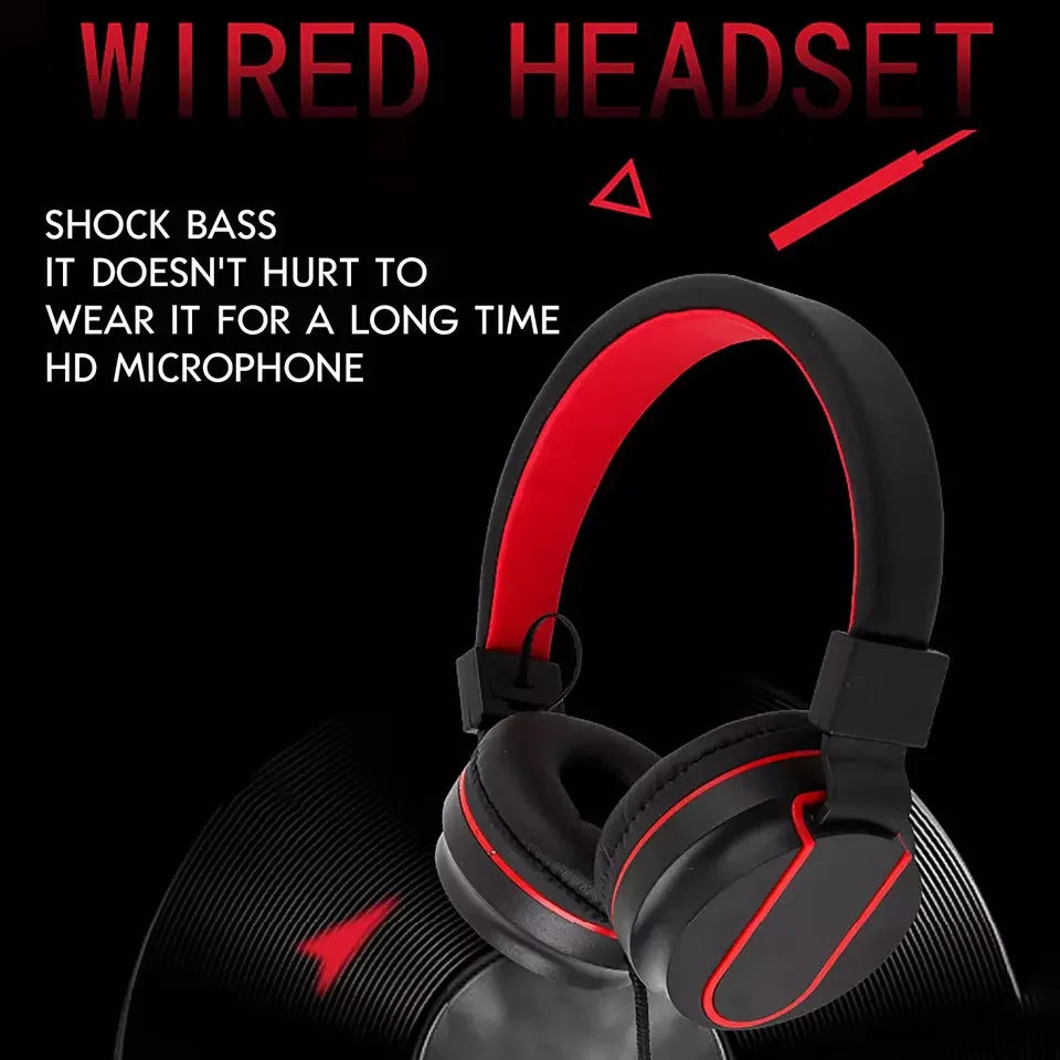 Wired Gaming Headset with Microphone – Head-Mounted Esports Headphones, 3.5mm
