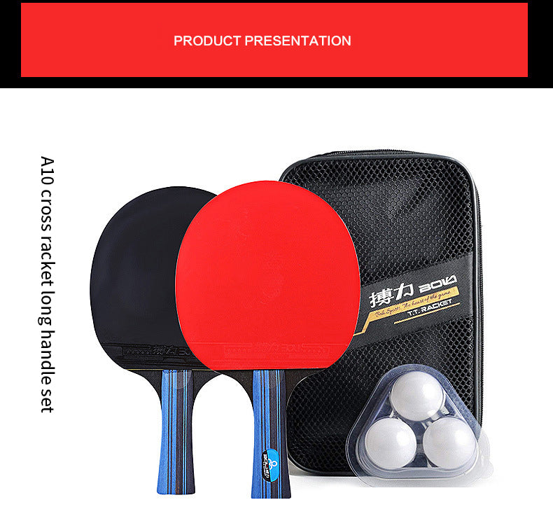 A10 Double-Sided Table Tennis Racket Set with 7-Layer Blade
