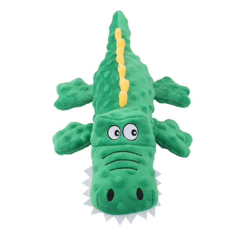 Crocodile Plush Squeaky & Crinkle Dog Toy – Bumpy Texture, BB Squeaker, Crinkle Legs | Soft Chew & Squeak | Dogs | Blue, Green & Purple