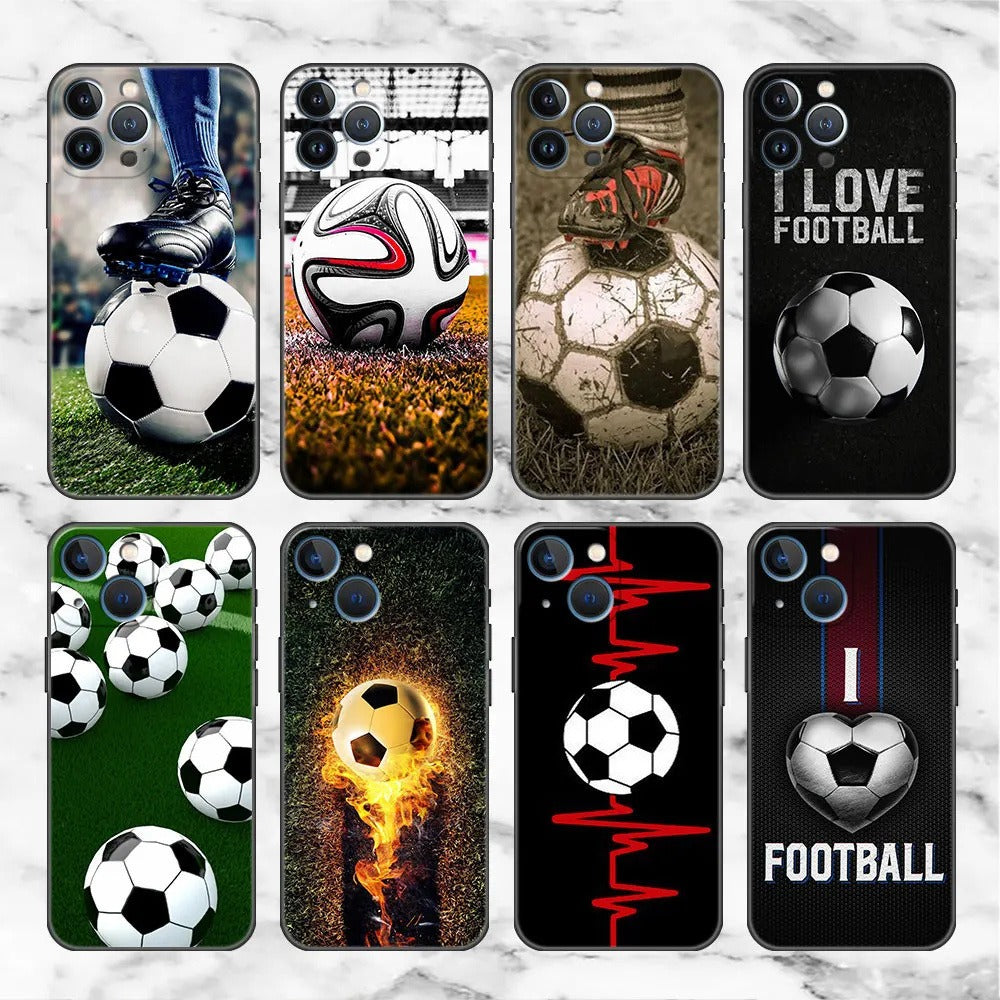 TPU Soccer Phone Case for iPhone 5–15 Series