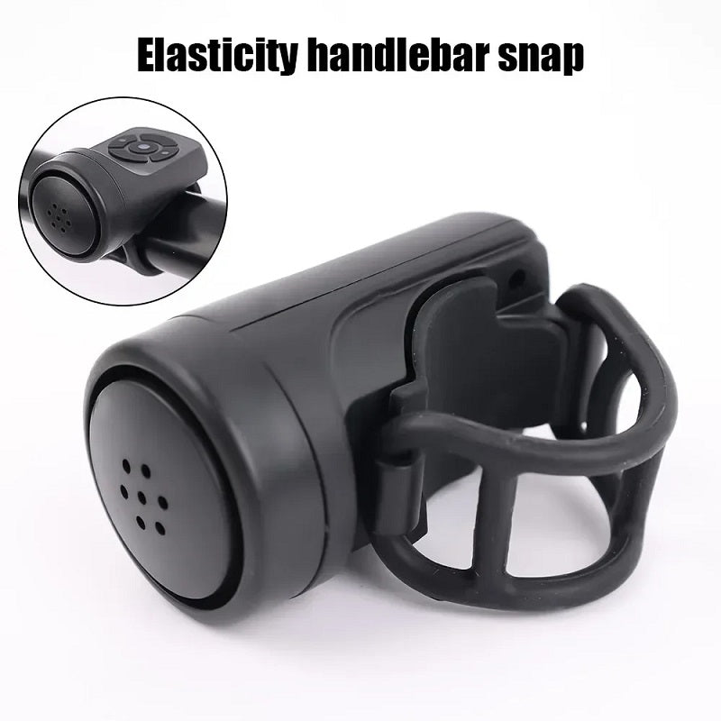 USB-Rechargeable Bicycle Electronic Horn, 4 Tones, 120 dB Listed