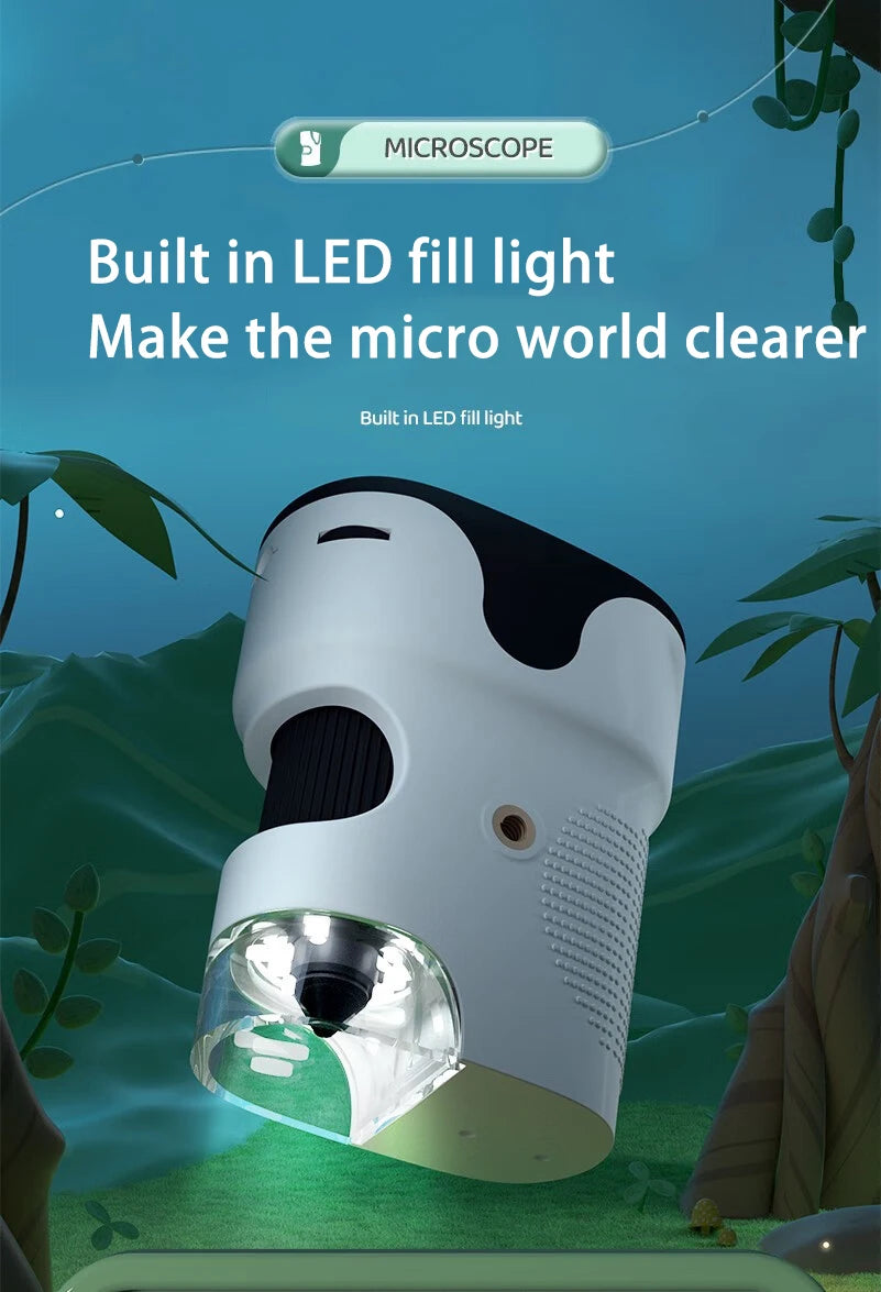 Pocket Handheld LED Microscope with Display and Memory Card