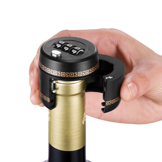 Wine Bottle Combination Lock Stopper – 3-Digit Password Security Cap for Red Wine & Liquor Bottles