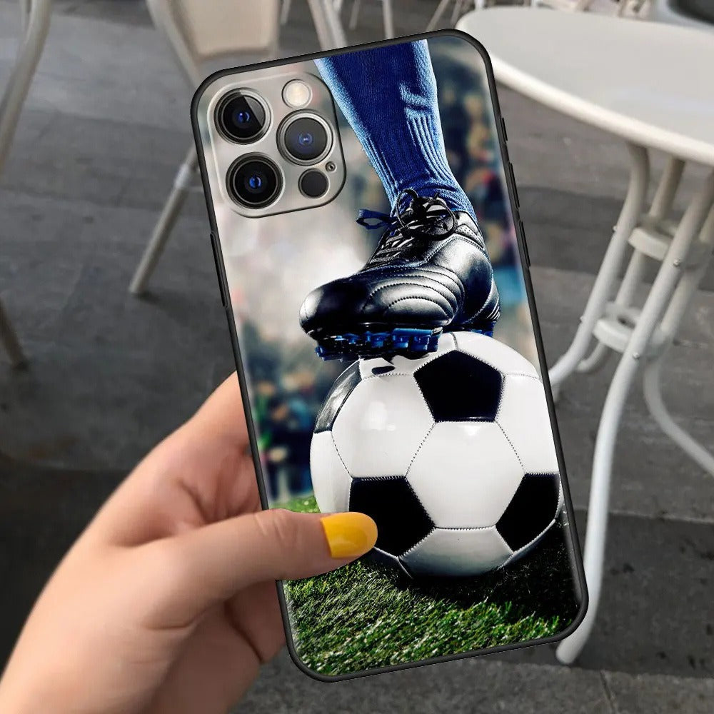 TPU Soccer Phone Case for iPhone 5–15 Series