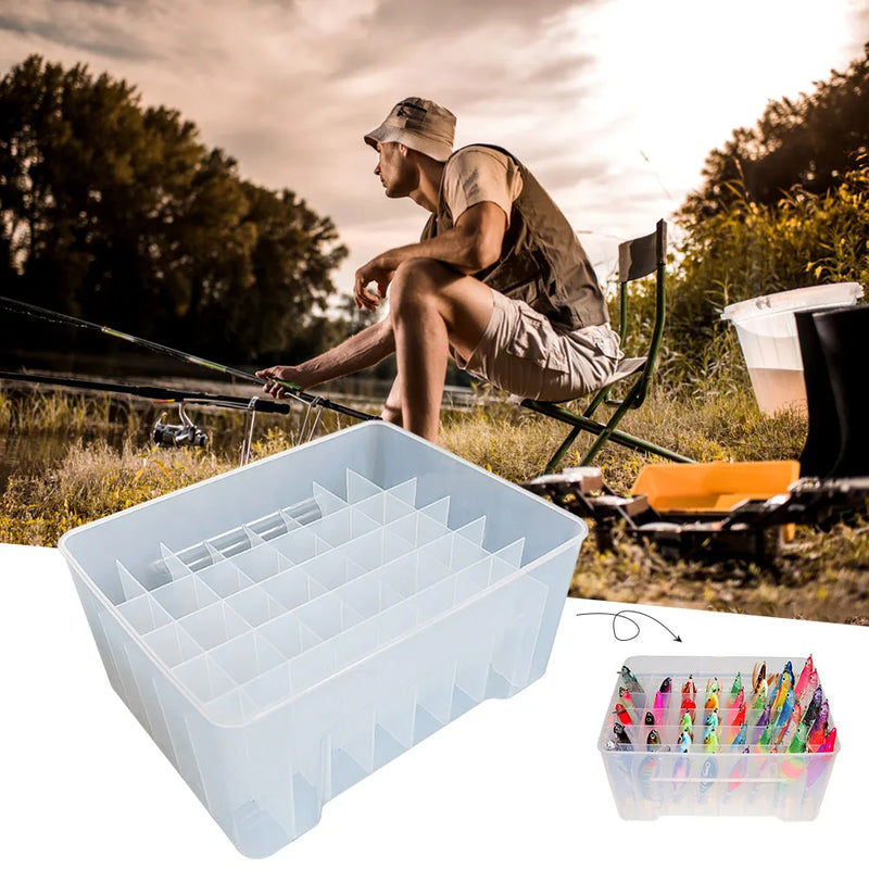 40-Compartment Transparent ABS Fishing Tackle Box