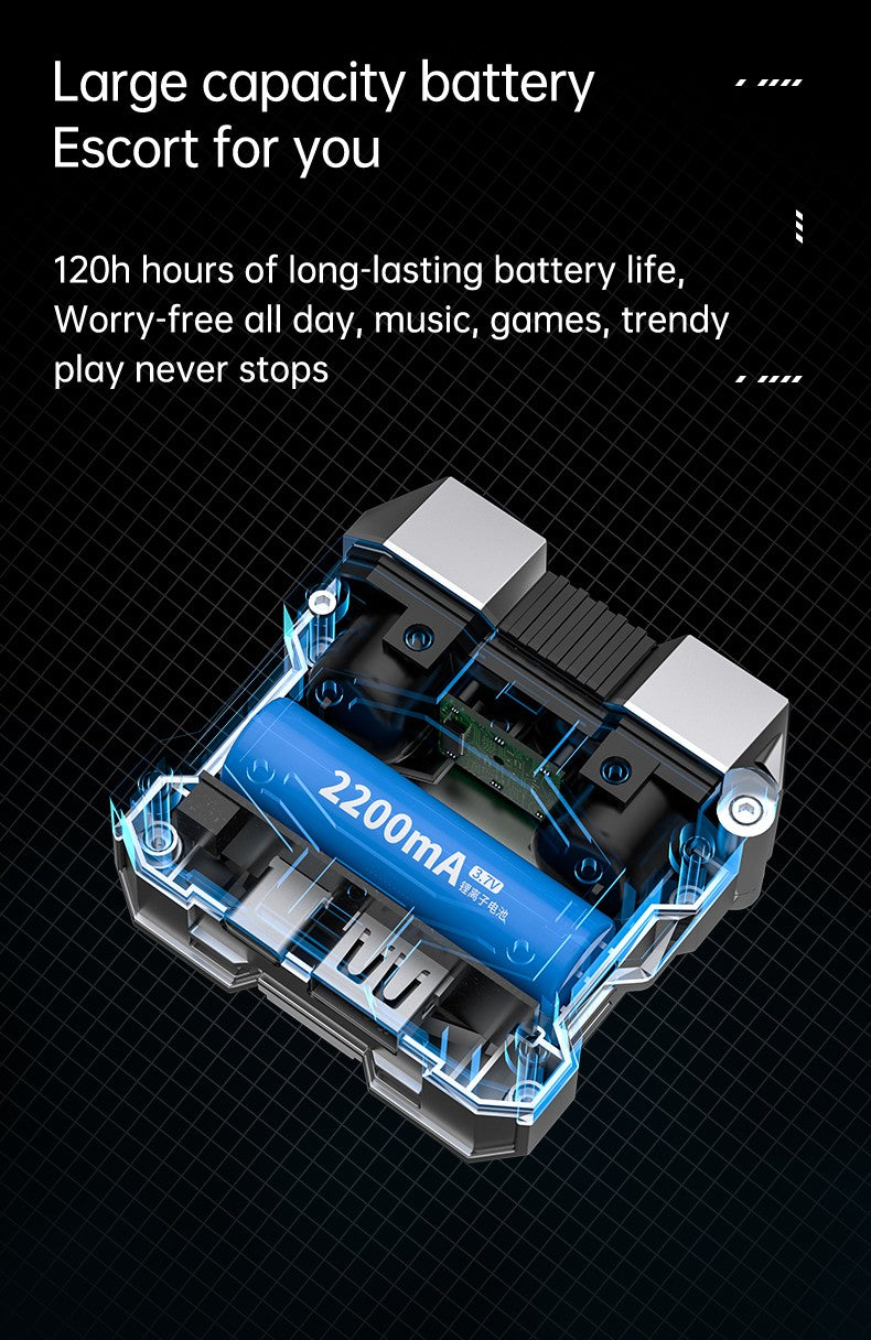 M45 Mecha Gaming TWS Earbuds with Low-Latency Mode and Charging Case