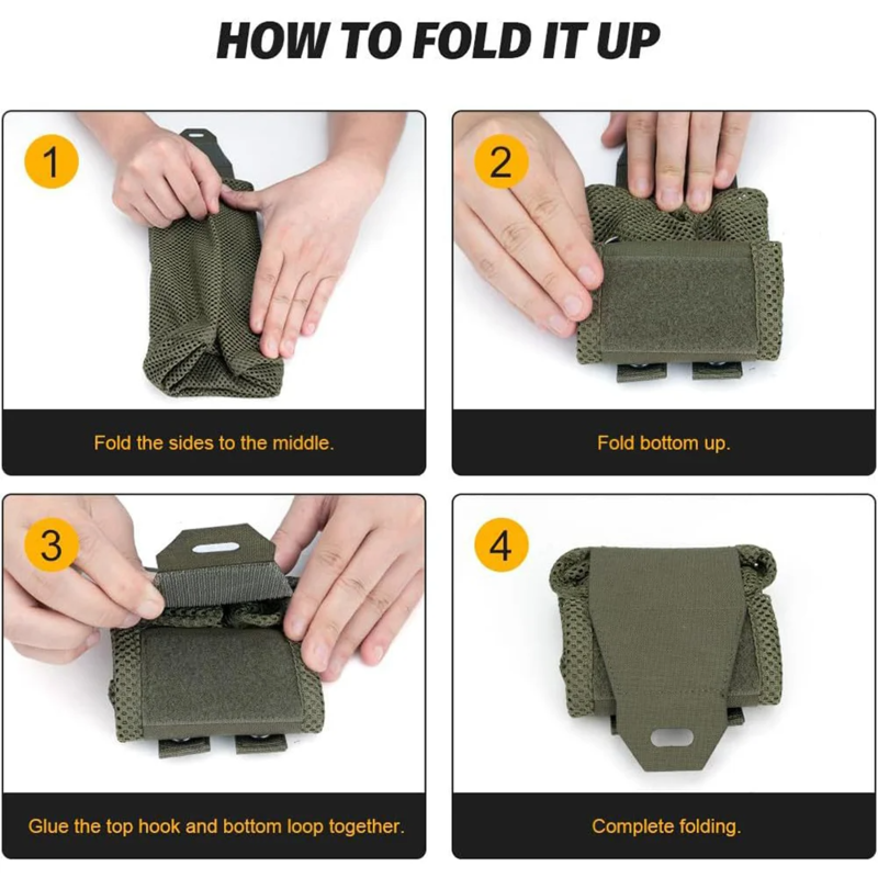 Foldable Nylon Mesh MOLLE Dump Pouch