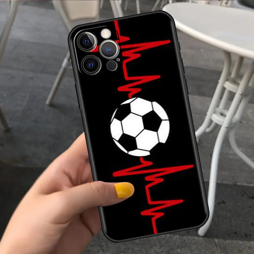 TPU Soccer Phone Case for iPhone 5–15 Series