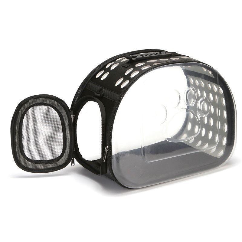 Foldable Transparent Pet Carrier Bag – Clear Bubble Window, Ventilated, Collapsible | Cats & Small Dogs | S & L | 4 Colors