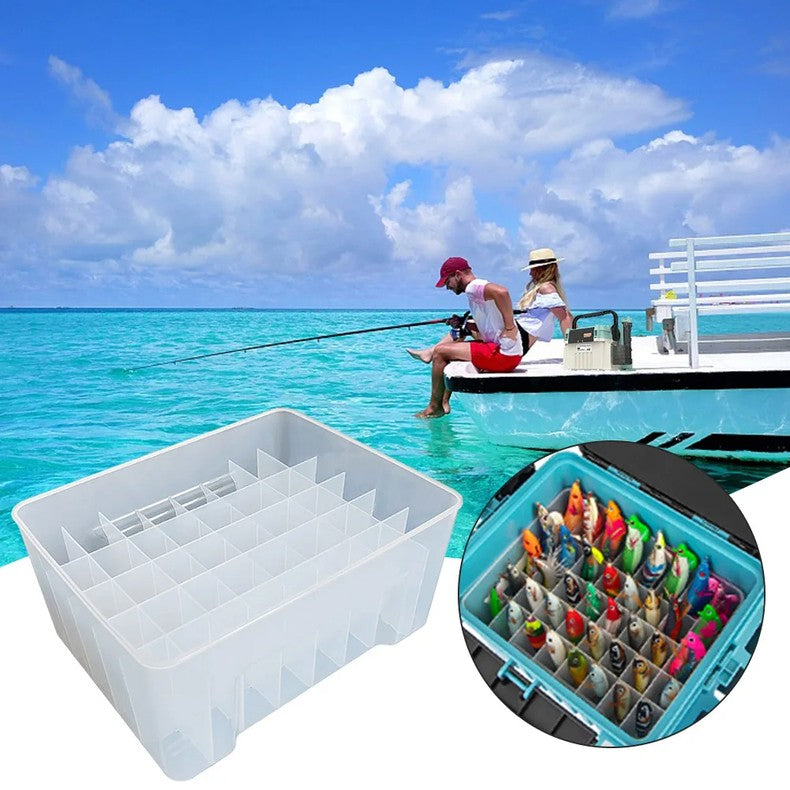 40-Compartment Transparent ABS Fishing Tackle Box