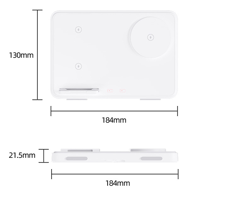 3-in-1 Wireless Charging Pad – 15W Fast Charger for iPhone, Apple Watch, AirPods & Samsung