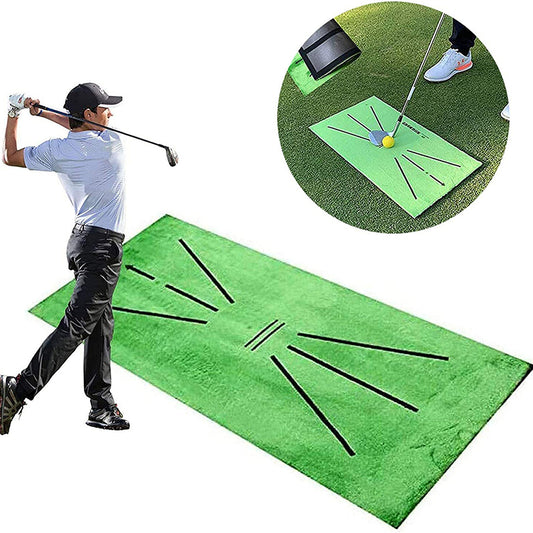 30 × 60 cm Golf Swing Practice Mat with Carry Pouch