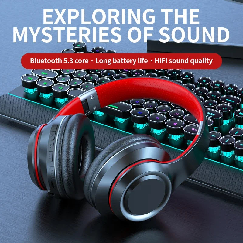DR90 Wireless Bluetooth Headphones – Heavy Bass, Long Battery Life, TF Card & EQ Support