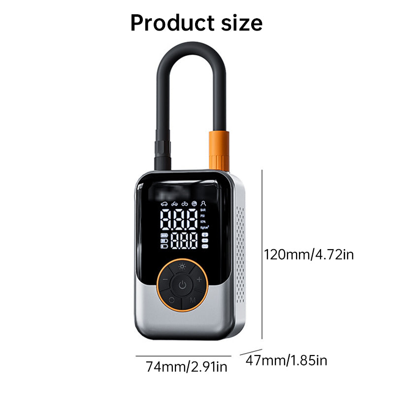 Portable Wireless Tire Inflator with Digital Display – 150 PSI Cordless Air Pump