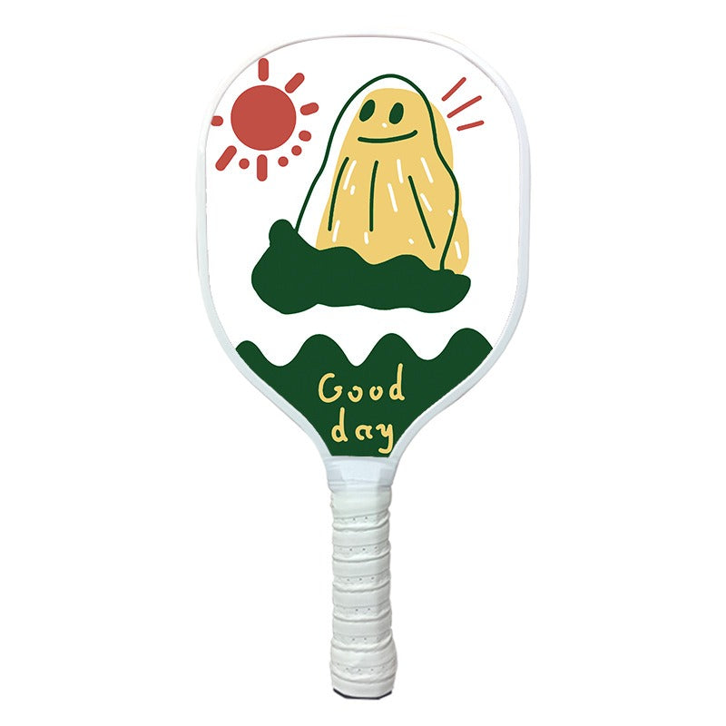 Beginner Pick Racket Paddle with Solid Wood Core and PU Grip