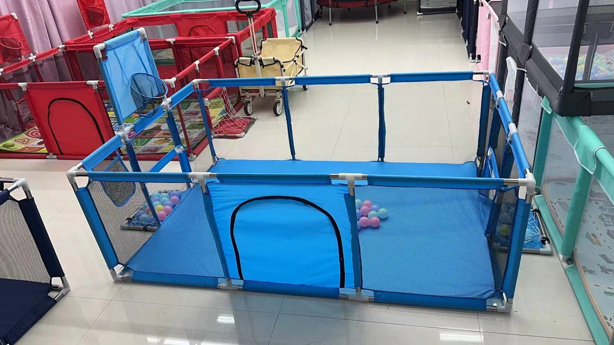 Children's Indoor Playpen and Ball Pit Fence with Mesh Panels