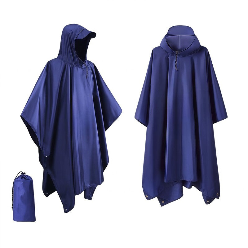3-in-1 Waterproof Hooded Rain Poncho – Multi-Use Raincoat, Shelter & Sleeping Bag Cover
