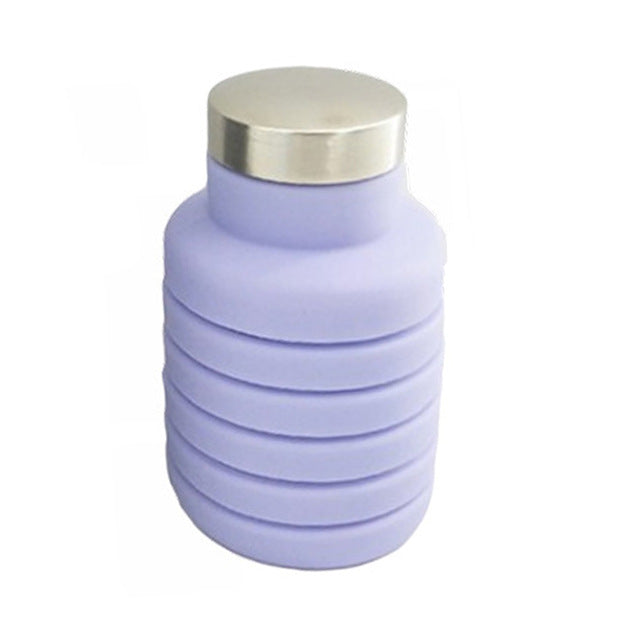 Portable Silicone Folding Water Bottle – Collapsible Travel Bottle, 225ml to 500ml