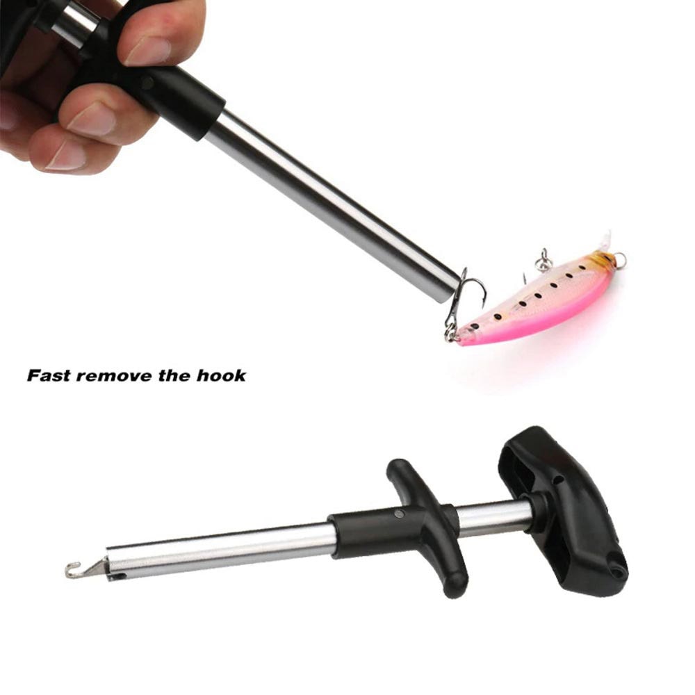 T-Type Fishing Hook Remover with Aluminum Shaft