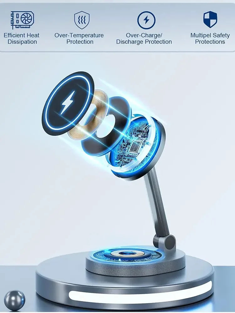 3-in-1 Magnetic Wireless Charging Stand for Phone, Watch and Earbuds