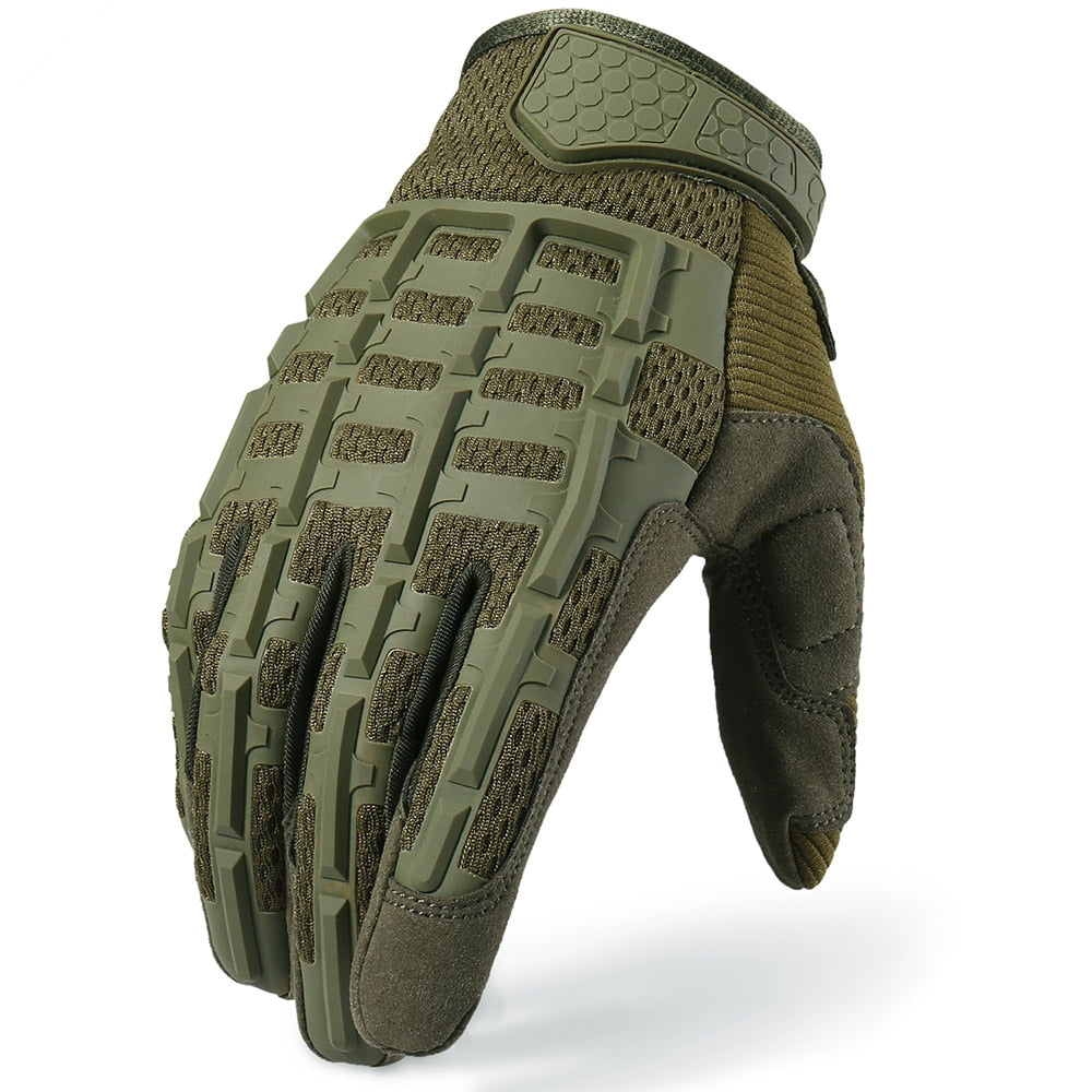 Full-Finger Tactical Gloves with Rubber Knuckle Protection