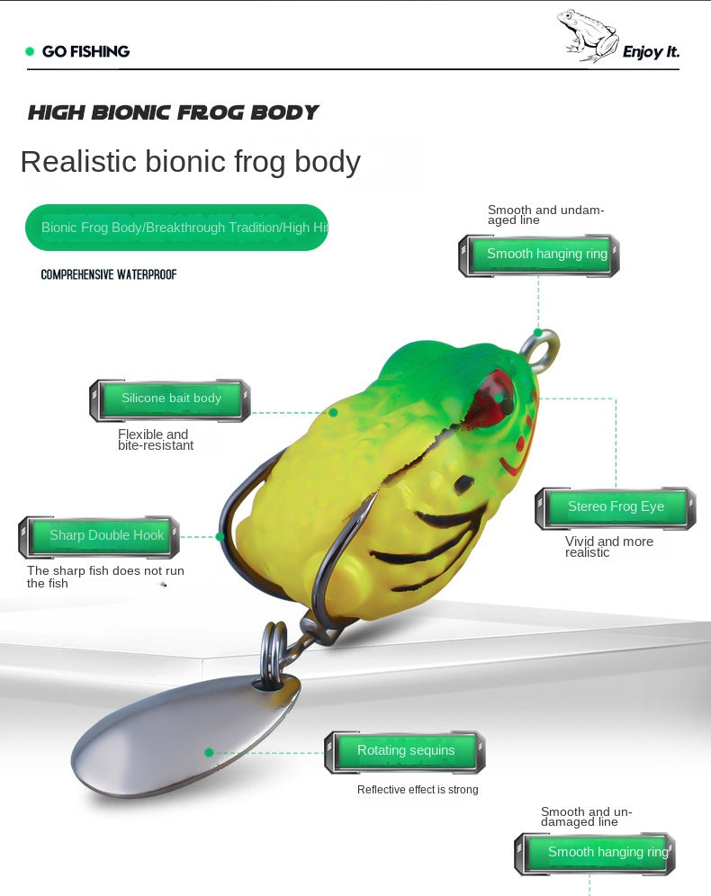 3 cm Double-Whisker Frog Fishing Lure Set, 11 Pieces