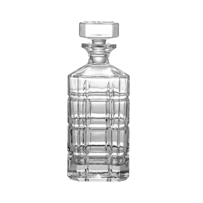 750ml Lead-Free Crystal Glass Whiskey Decanter – 6 Cut-Glass Designs | Airtight Stopper | Home Bar & Gift