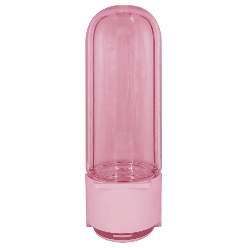 Flip-Top Portable Pet Water Bottle with Built-In Drinking Trough – 420ml, Leak-Proof, Lanyard Included | 4 Colors
