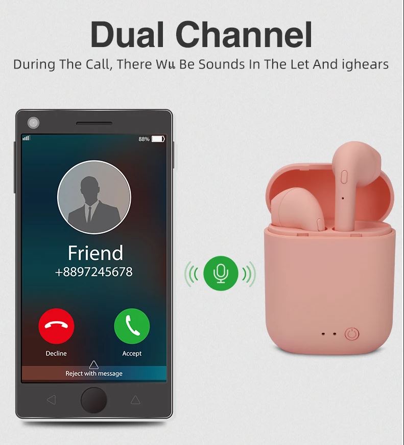 Mini-2 TWS Bluetooth 5.0 Wireless Earbuds with Charging Case