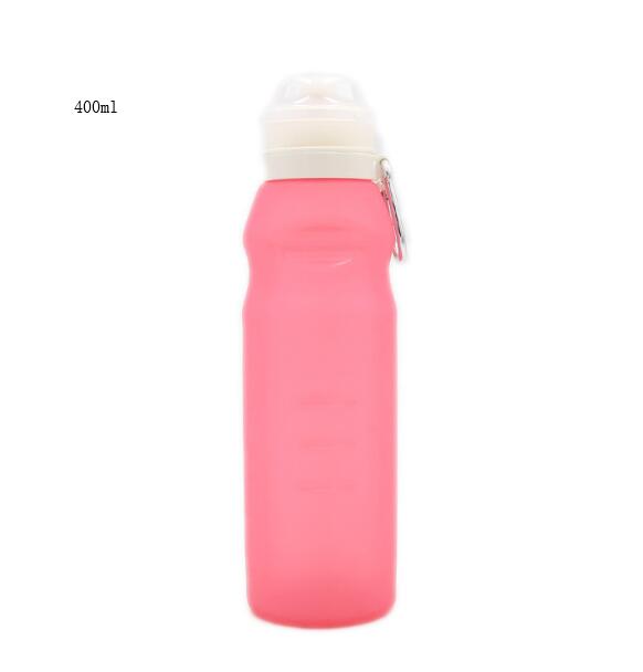 Collapsible Silicone Water Bottle with Lid, 400–600 ml