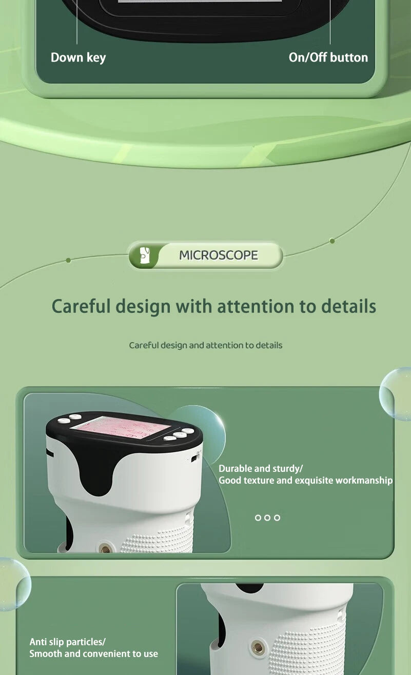Pocket Handheld LED Microscope with Display and Memory Card