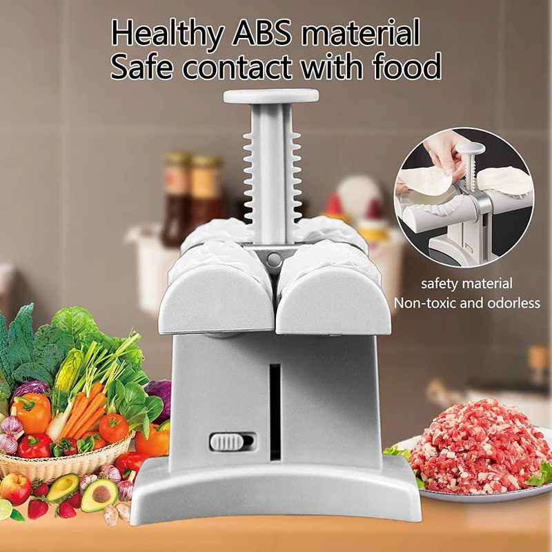 Dual-Head Automatic Dumpling Maker Press Mold | 2-at-a-Time Dumpling Machine