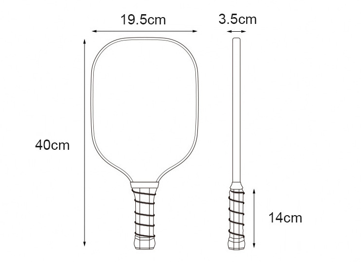 Beginner Pick Racket Paddle with Solid Wood Core and PU Grip