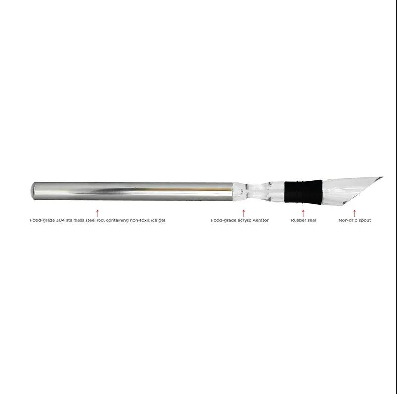 2-in-1 Stainless Steel Wine Chiller Stick & Pourer – Freeze & Serve | Keeps Wine Cold 35–45 Minutes