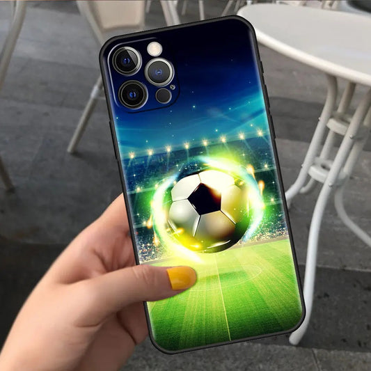 TPU Soccer Phone Case for iPhone 5–15 Series