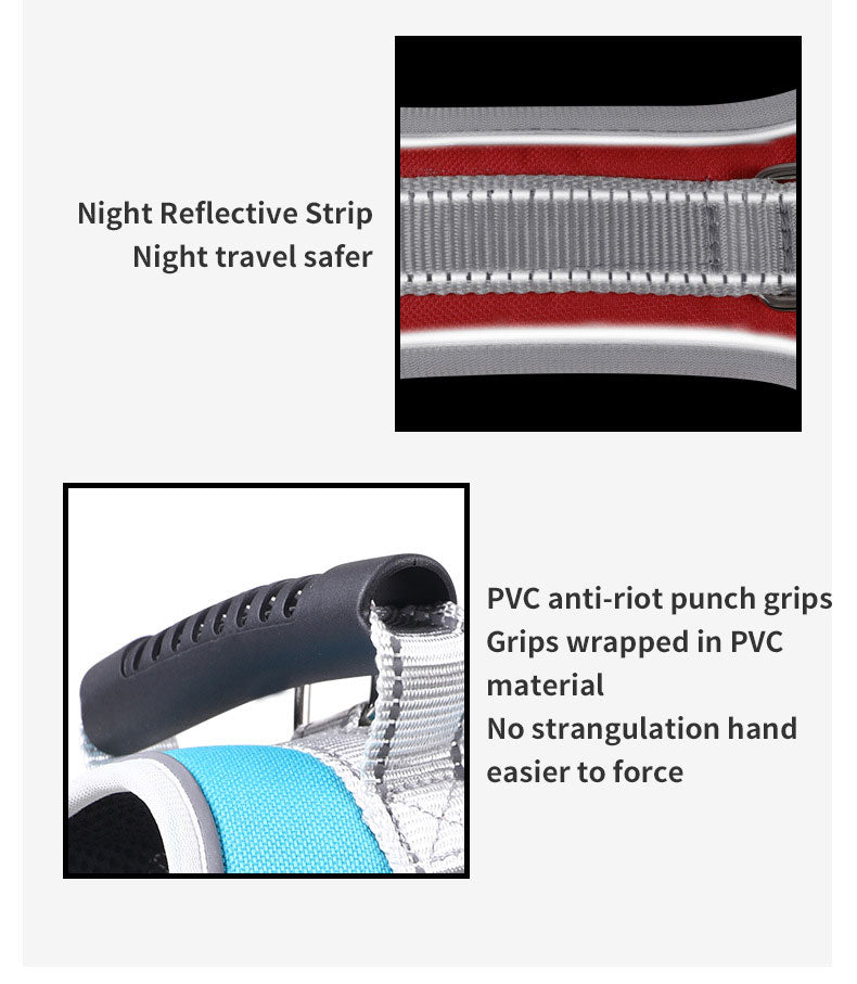 No-Pull Dog Harness with Reflective Trim, Top Handle & Velcro Patch – Padded, Adjustable, Dual D-Ring | XS–XXL | 10 Colors | Optional Leash Bundle