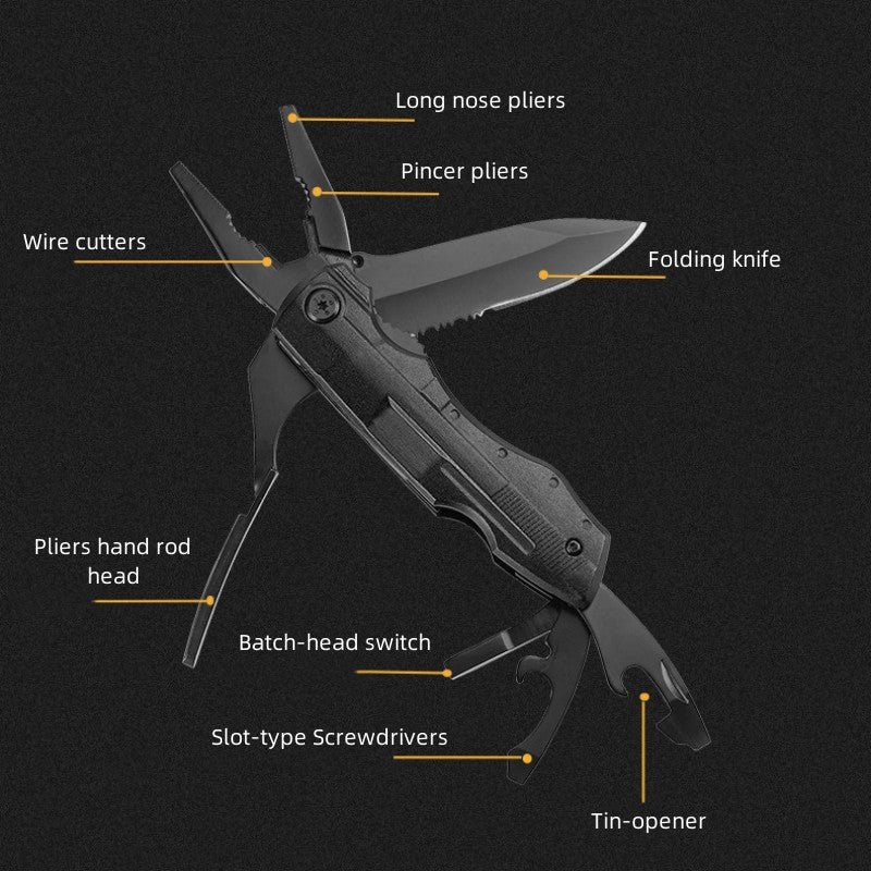 PL-91 Multi-Function Pliers with Knife and 9 Screwdriver Bits