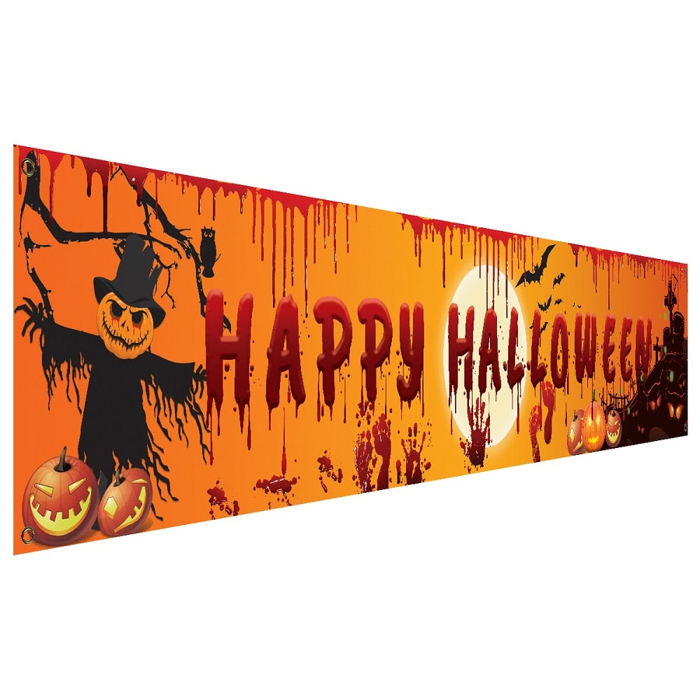 250 × 48 cm Halloween Hanging Banner & Party Backdrop