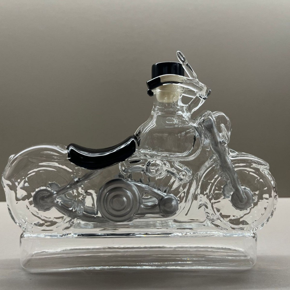 Motorcycle-Shaped Glass Whiskey Decanter & Craft Beer Bottle | 350ml Novelty Bar Gift
