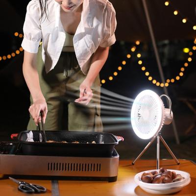 Rechargeable Tripod Camping Fan with USB built-in Power Bank