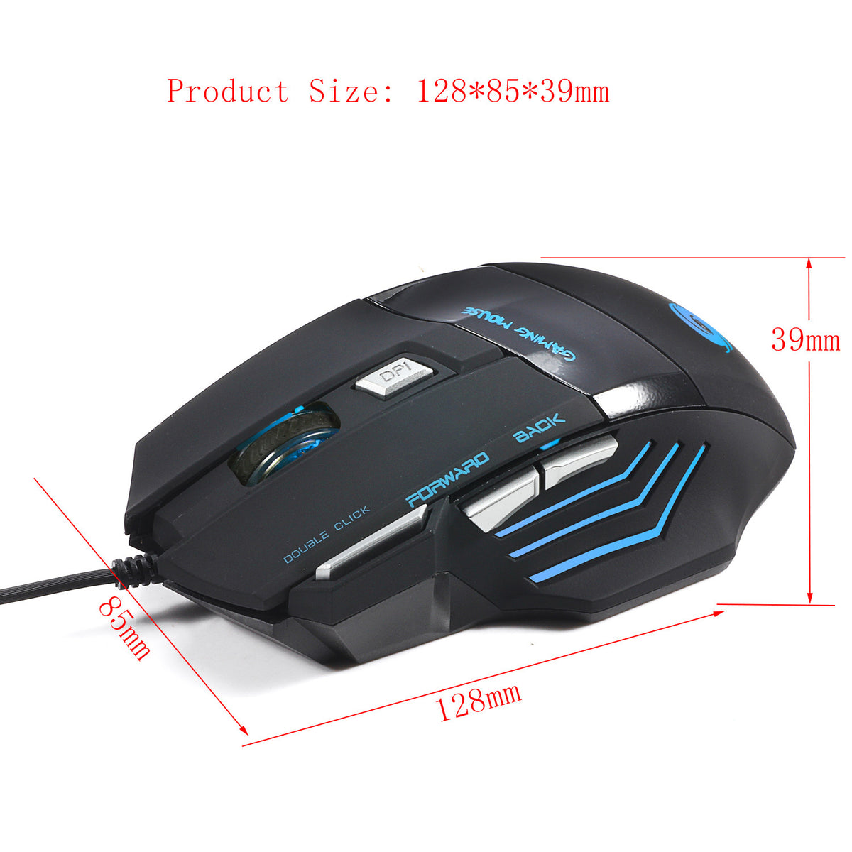 A868 7-Button Wired Gaming Mouse with Fire Key