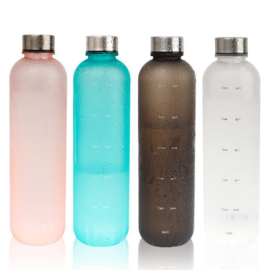 Tritan Sports Water Bottle with Handle – Frosted Gradient 1L Travel Mug