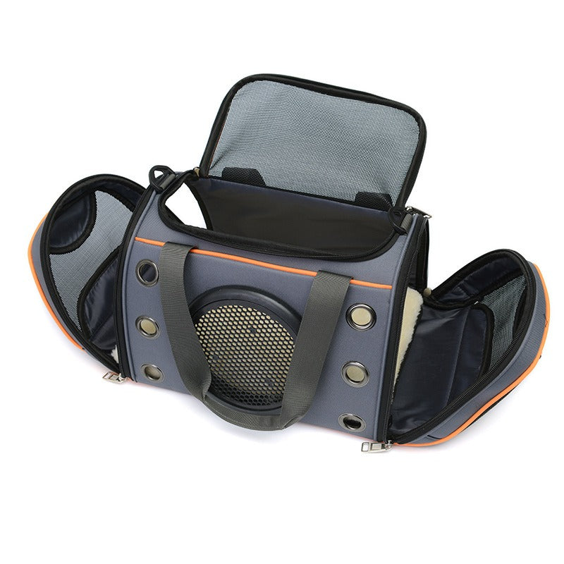 Space Capsule Pet Carrier Bag with Bubble Window – Breathable Oxford, 16L, Shoulder Strap | Cats & Small Dogs | 2 Sizes, 2 Colors
