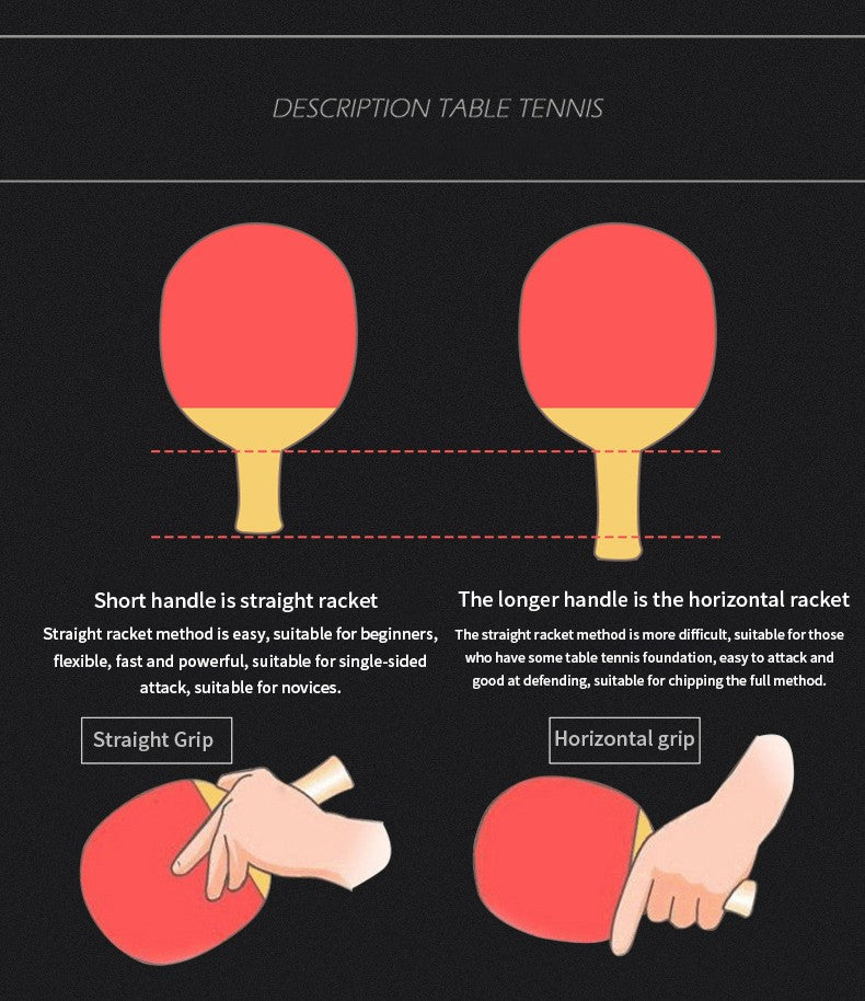A10 Double-Sided Table Tennis Racket Set with 7-Layer Blade