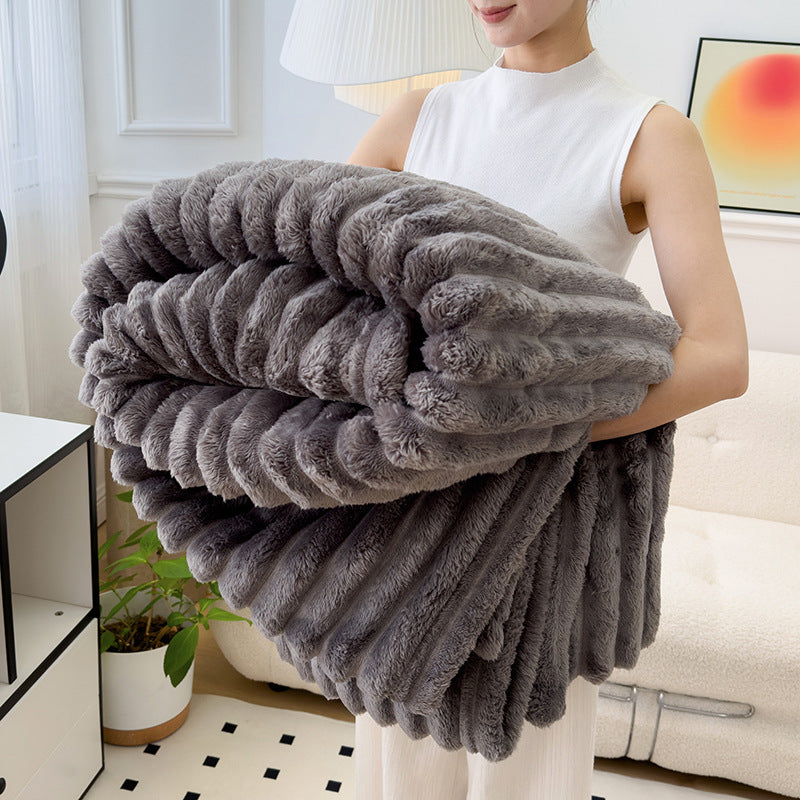 Cozy Fleece Throw Blanket – Soft Oversized Nap Blanket