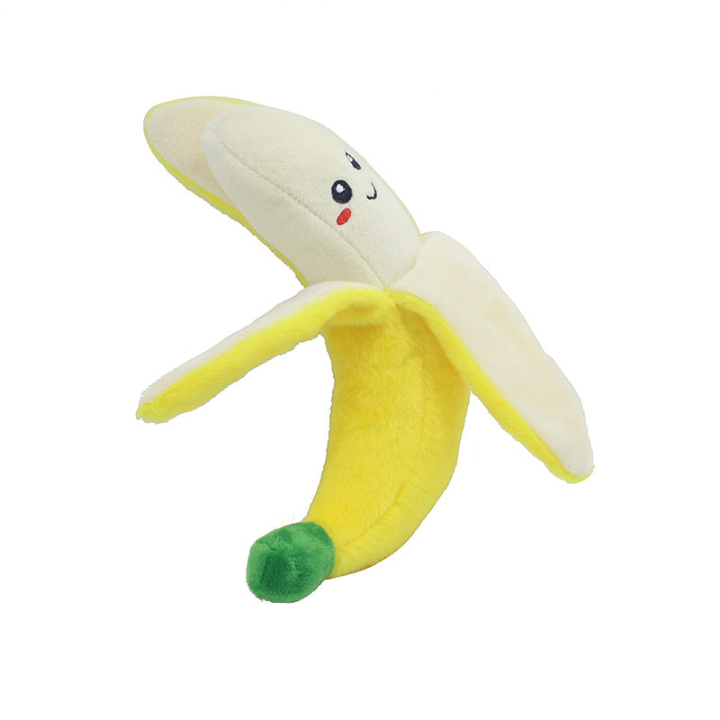 Fruit & Veggie Plush Squeaky Dog Toy – Cute Smiley Face, Built-In Squeaker & Crinkle | Soft Chew | Dogs & Cats | 6 Styles