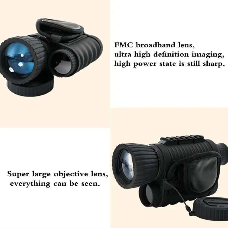 6×50 Infrared Digital Night-Vision Monocular with 1.5-Inch Display