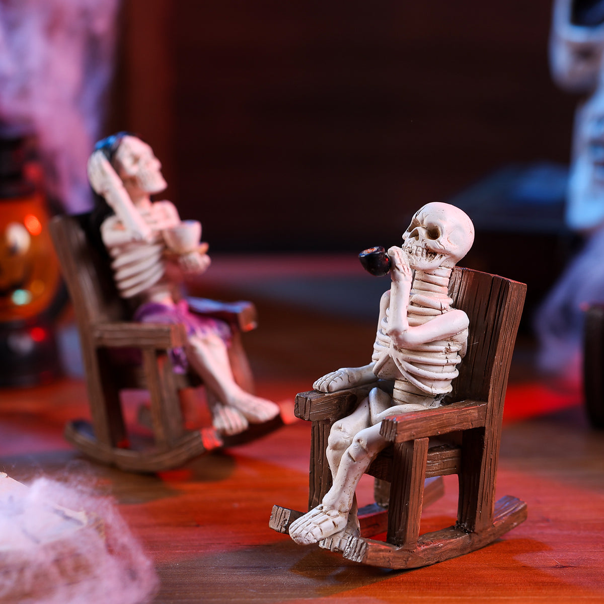 White Resin Halloween Skeleton Decoration